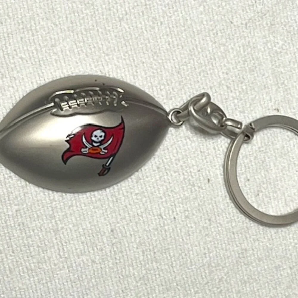 Tampa Bay Buccaneers NFL Football Shaped Key Chain Key Ring 4